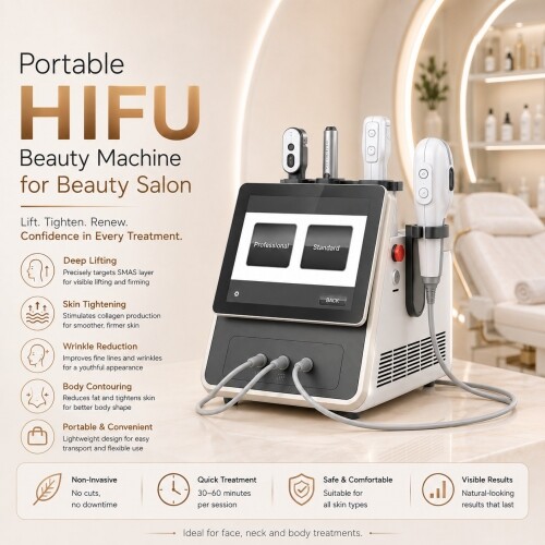 රූපලාවණ්‍යාගාරය සඳහා අතේ ගෙන යා හැකි HIFU රූපලාවන්‍ය යන්ත්‍රය