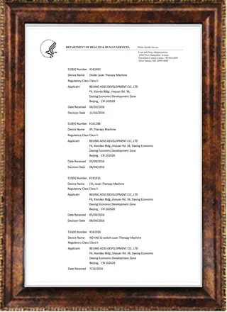 HydraFacial Machine Certificates