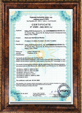 Laser Weight Loss Beauty Machine Certificates