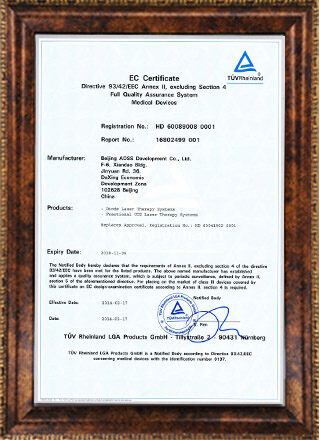 Laser Weight Loss Beauty Machine Certificates