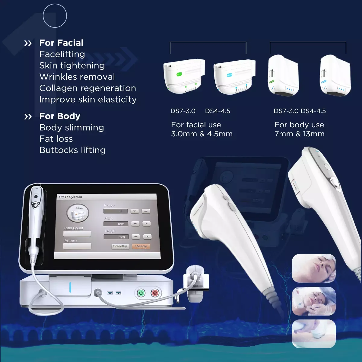 HIFU Facial Wrinkle Removal System Function