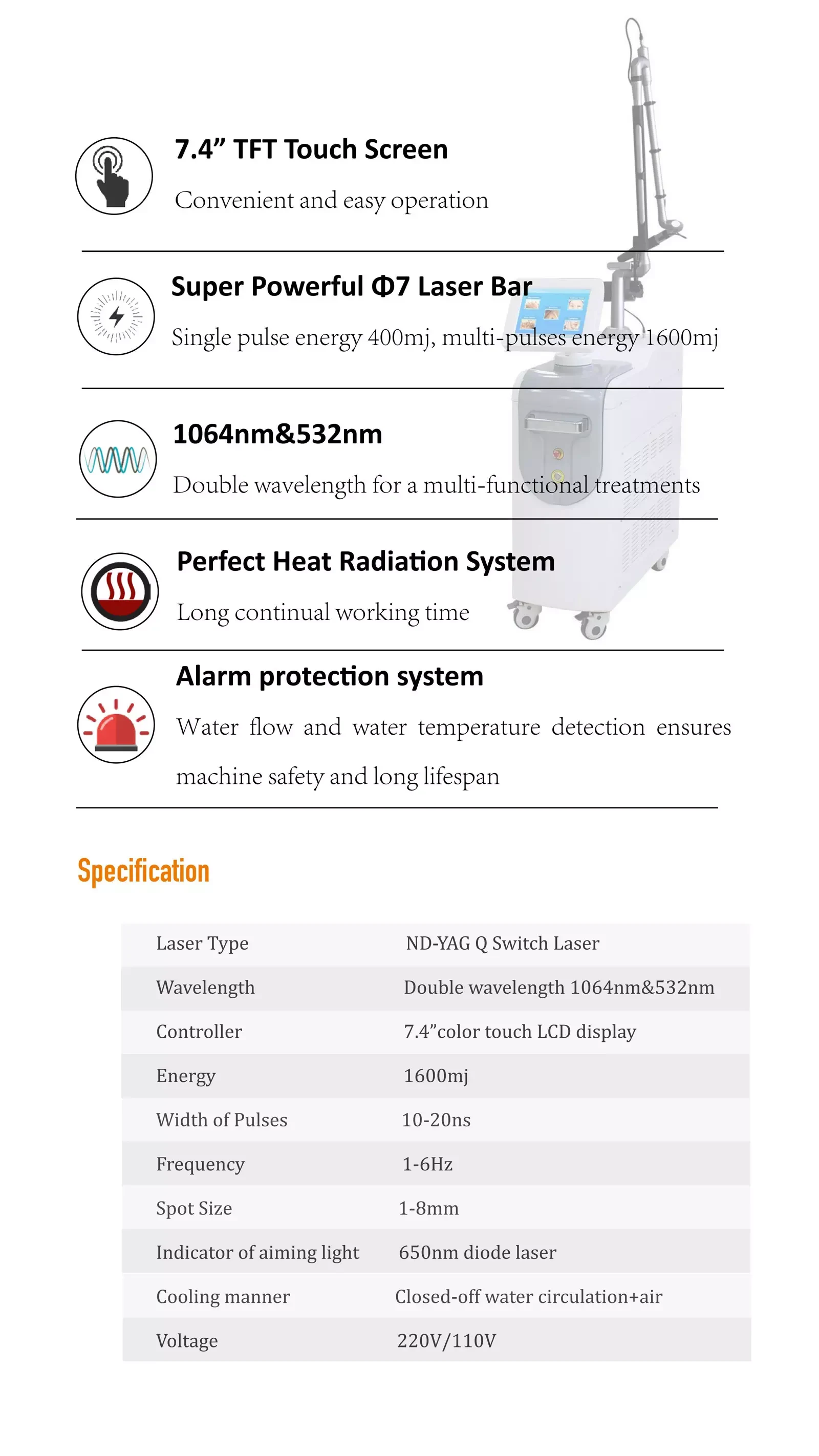 Q-Switch ND YAG Pigmented Lesions Removal System
 PDF Download