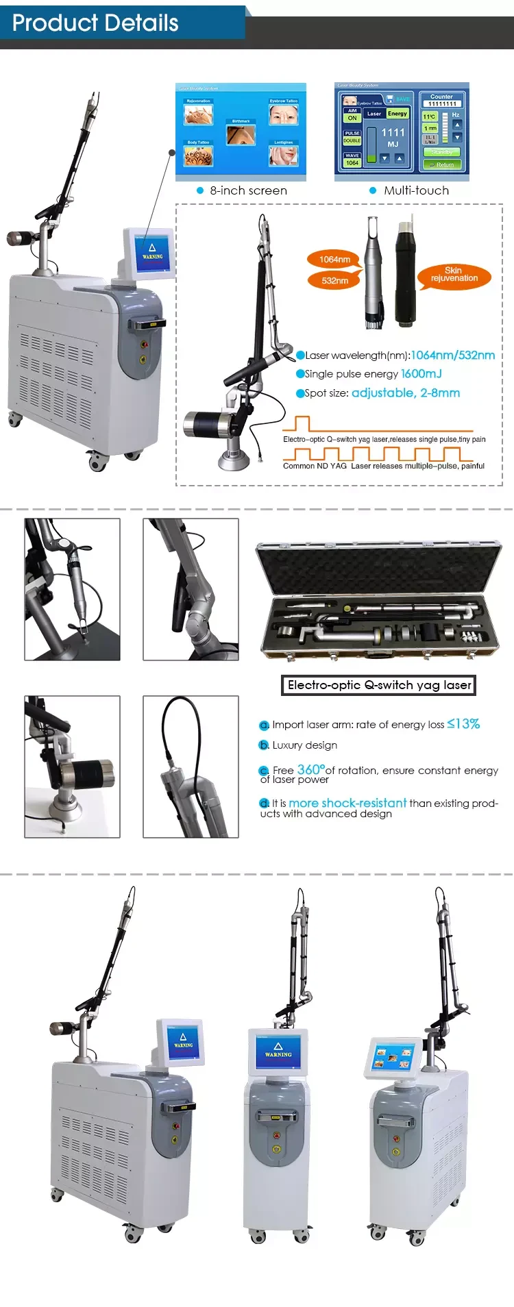 Q-Switch ND YAG Pigmented Lesions Removal System Q-Switch ND YAG Pigmented Lesions Removal System